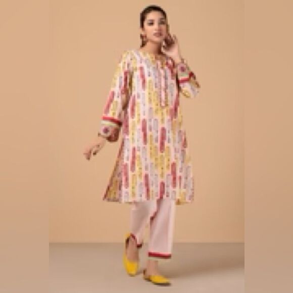 BONANZA SATRANGI PAKISTANI DESIGNER DRESS 2 PIECE - Picture 5 of 6